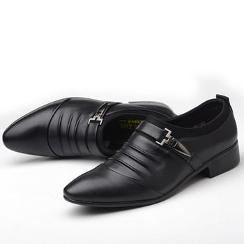 Мъжки кожени обувки Бизнес обувки Универсални ежедневни обувки Ударопоглъщащи обувки Устойчиви на износване