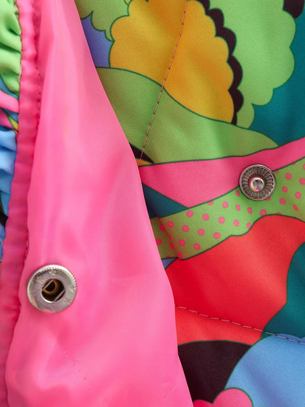 2023 Jachetă scurtă matlasată cu imprimeu floral mozaic pentru femei Parka căptușită din bumbac de iarnă Pardesi pentru femei șic îmbrăcăminte de exterior