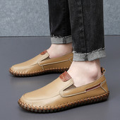 Din piele lucrată manual, ocazional, pentru bărbați, pantofi moi, pantofi de design, pantofi confortabili din piele, pentru bărbați, mocasini, mocasini, pantofi de conducere