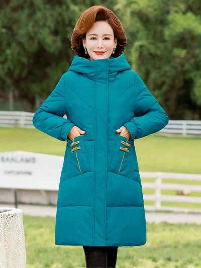 2023 Jesen Zima Puhana jakna Ženski kaput Debeli pamučni podstavljeni kaput Ženski ležerni široki pufer s kapuljačom Duge parke Ženske