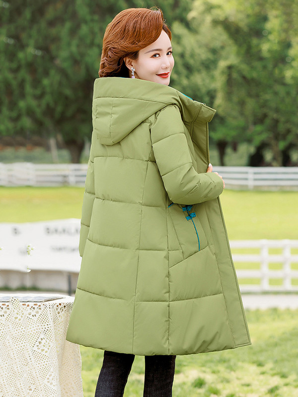2023 Jesen Zima Puhana jakna Ženski kaput Debeli pamučni podstavljeni kaput Ženski ležerni široki pufer s kapuljačom Duge parke Ženske