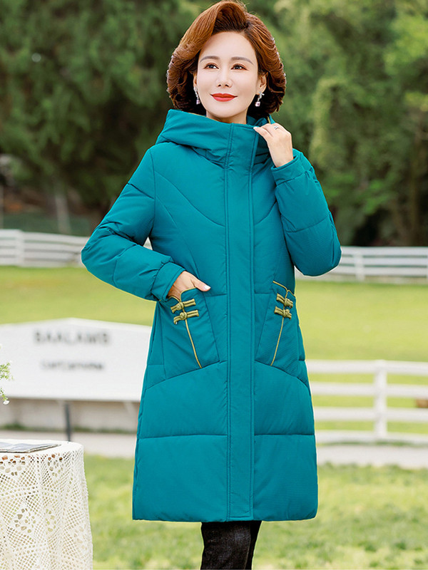 2023 Jesen Zima Puhana jakna Ženski kaput Debeli pamučni podstavljeni kaput Ženski ležerni široki pufer s kapuljačom Duge parke Ženske