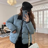 2023 Jachetă scurtă căptușită din bumbac Parka caldă pentru femei Haina coreeană Paltoane de iarnă pentru femei Livrare gratuită Jachetă cu puf pentru femei