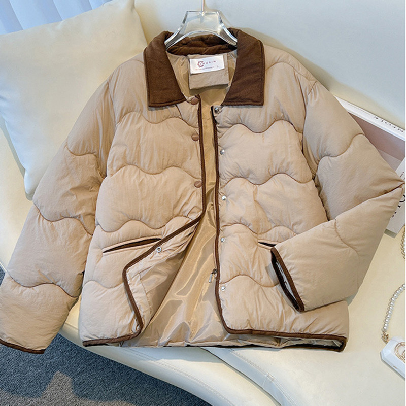 2023 Jachetă scurtă căptușită din bumbac Parka caldă pentru femei Haina coreeană Paltoane de iarnă pentru femei Livrare gratuită Jachetă cu puf pentru femei
