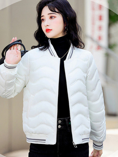 Jachetă de baseball de iarnă 2023, jachetă largi pentru femei, haină de bază parka caldă, jachetă puf pentru femei, îmbrăcăminte capitonată din bumbac ultra ușoară