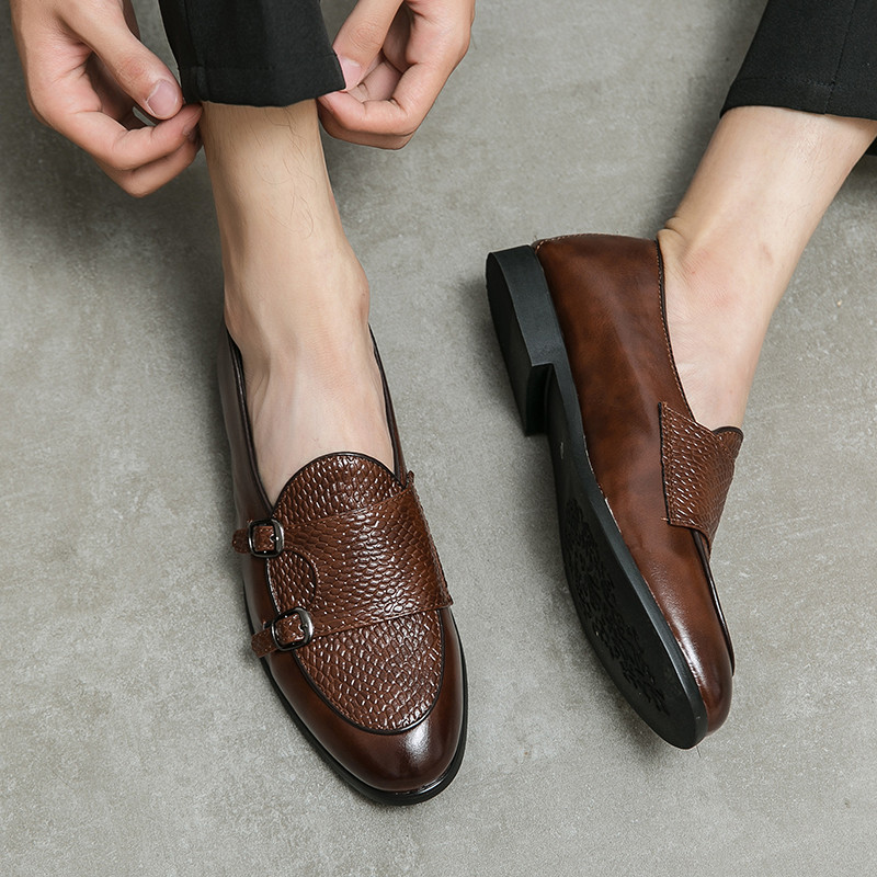 Poslovni muškarci Vozačke natikače Modne cipele Muške ležerne mokasine Muške cipele Marka Luksuzne ravne munk cipele Ručno izrađene retro mule cipele