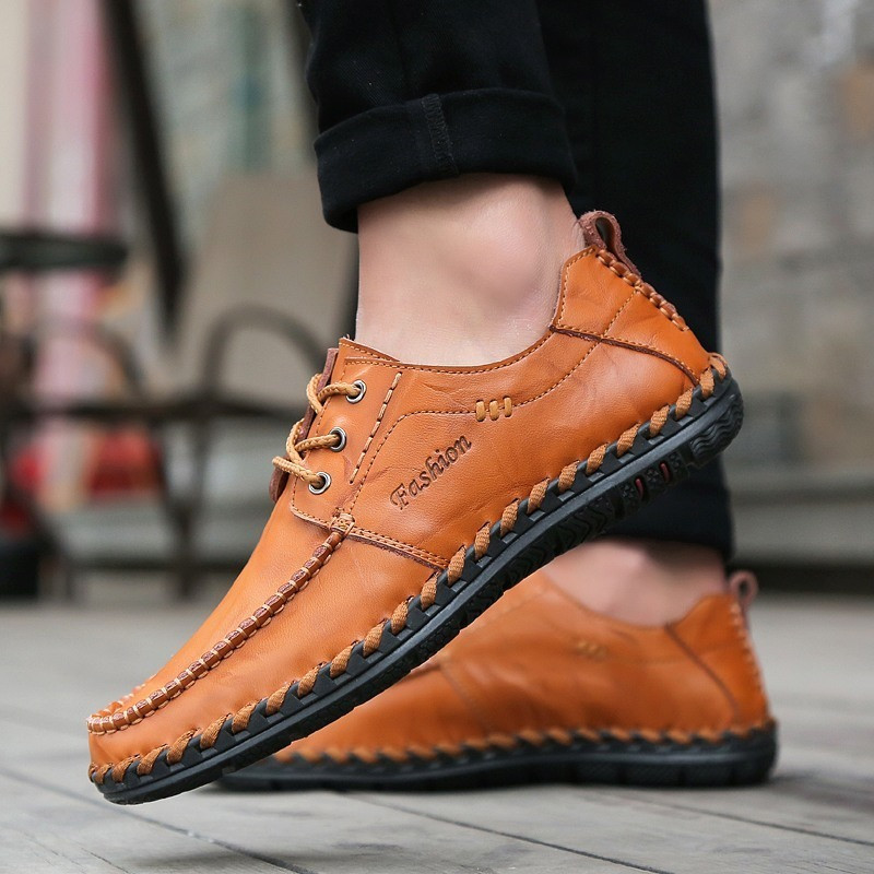 Pantofi casual pentru bărbați, de primăvară, toamnă, din piele, pantofi de bărci pentru bărbați, mocasini la modă cu șireturi, pantofi de înaltă calitate, 2021, cu livrare directă