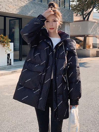 KBAT Iarna Femei Oversized Parkas Jachete Casual Gros Cald Glugă Model haină Femei Iarna Outwear Jachetă de modă Parkas