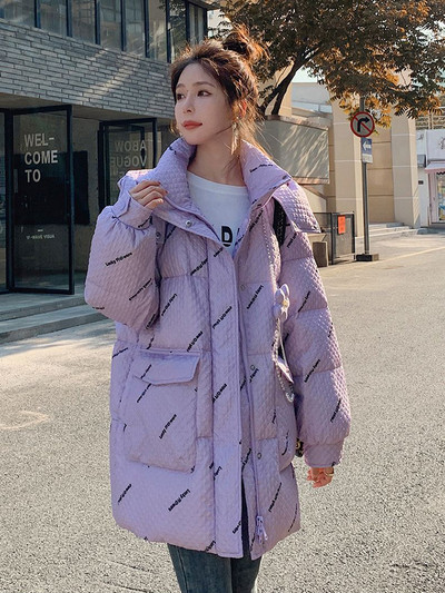 KBAT Iarna Femei Oversized Parkas Jachete Casual Gros Cald Glugă Model haină Femei Iarna Outwear Jachetă de modă Parkas