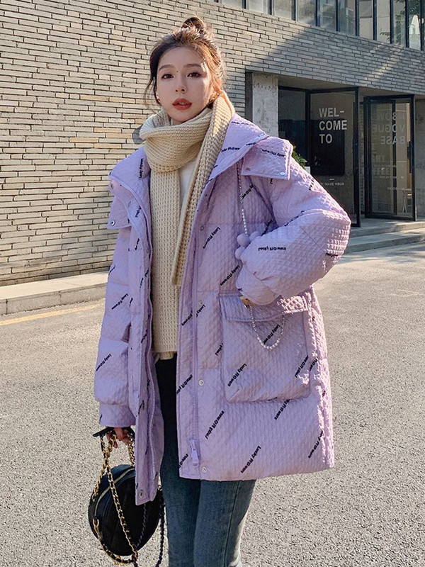 KBAT Iarna Femei Oversized Parkas Jachete Casual Gros Cald Glugă Model haină Femei Iarna Outwear Jachetă de modă Parkas