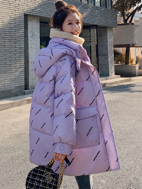 KBAT Iarna Femei Oversized Parkas Jachete Casual Gros Cald Glugă Model haină Femei Iarna Outwear Jachetă de modă Parkas