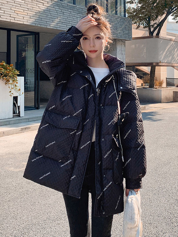 KBAT Iarna Femei Oversized Parkas Jachete Casual Gros Cald Glugă Model haină Femei Iarna Outwear Jachetă de modă Parkas