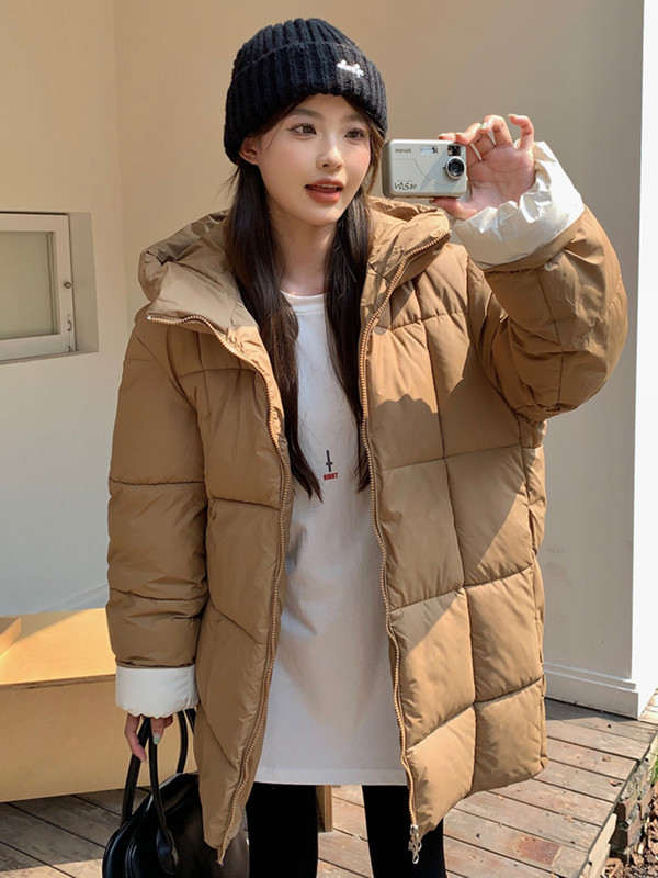 2023 haine noi de iarnă pentru femei parkas supradimensionate cu glugă jachetă căptușită din bumbac jachetă puf îmbrăcăminte exterioară pentru femei pardesiu casual