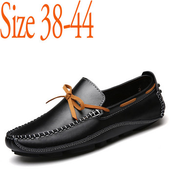 Чисто нова мода, лято, пролет, мъжки обувки за шофиране, мокасини, обувки за лодка от телешка кожа, дишащи мъжки ежедневни обувки с равни обувки, мокасини с размер 38-44