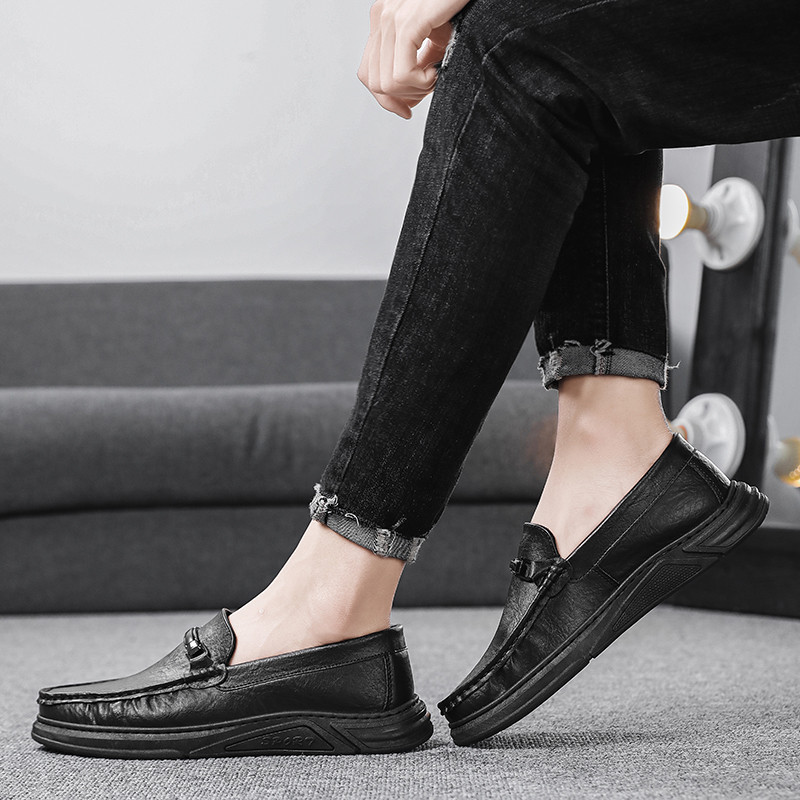 Pantofi noi pentru bărbați, ocazional, ușoare, respirabile, din piele, pantofi pentru bărbați, pantofi plati pentru bărbați, cu talpă moale, pantofi mocasin, birou de afaceri