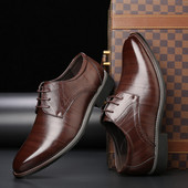 Nove visokokvalitetne muške brogue cipele na vezanje Bullock poslovne haljine Muške oksfordice Muške svečane cipele698