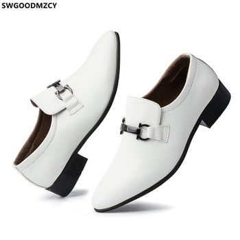 Бели обувки Слипони Мъжки черни обувки Оксфорд Мъжки кафяви рокли Мокасини за мъже Office 2023 DERBI Бизнес костюм КОЖЕН ОФИС