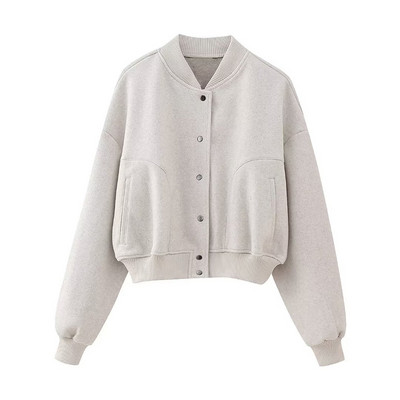 2023 m. madinga moteriška striukė su viena krūtine Bomber Striukė senovinė ilgomis rankovėmis moteriška rudeninis vilnos paltas Laisvalaikio gatvės aprangos viršutiniai drabužiai