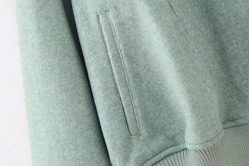 2023 m. madinga moteriška striukė su viena krūtine Bomber Striukė senovinė ilgomis rankovėmis moteriška rudeninis vilnos paltas Laisvalaikio gatvės aprangos viršutiniai drabužiai