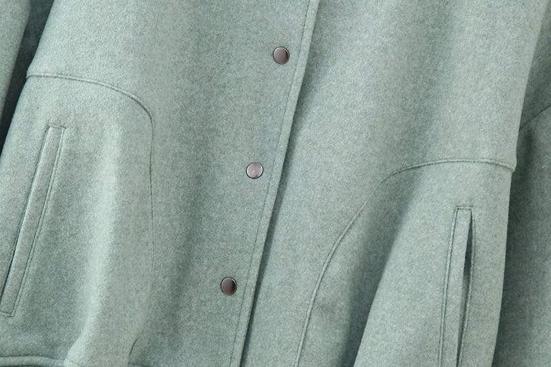 2023 m. madinga moteriška striukė su viena krūtine Bomber Striukė senovinė ilgomis rankovėmis moteriška rudeninis vilnos paltas Laisvalaikio gatvės aprangos viršutiniai drabužiai