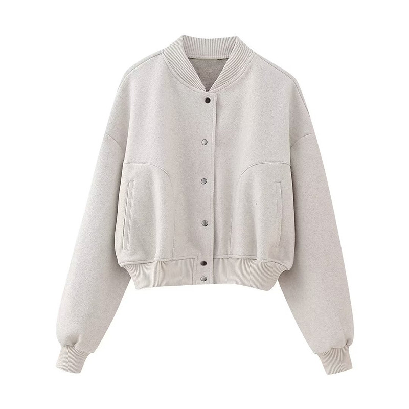 2023 m. madinga moteriška striukė su viena krūtine Bomber Striukė senovinė ilgomis rankovėmis moteriška rudeninis vilnos paltas Laisvalaikio gatvės aprangos viršutiniai drabužiai