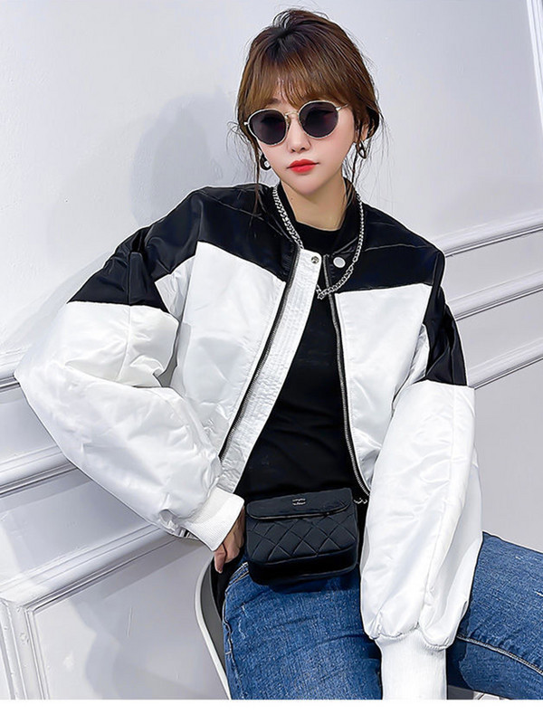 KBAT jachetă bomber pentru femei Jachete mozabile Streetwear Jachetă de baseball pentru femei Haina de bază Harajuku Îmbrăcăminte pentru femei