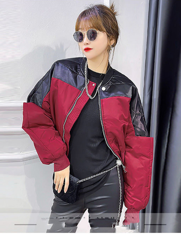 KBAT jachetă bomber pentru femei Jachete mozabile Streetwear Jachetă de baseball pentru femei Haina de bază Harajuku Îmbrăcăminte pentru femei