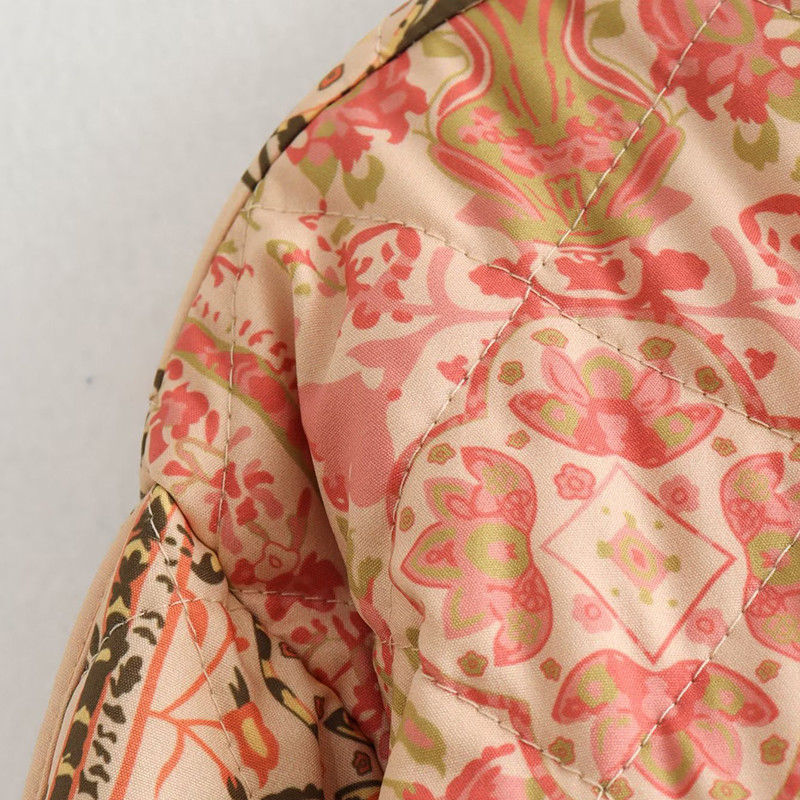 2023 Winter New Print Γυναικείο μπουφάν μακρυμάνικο ζεστό παλτό συνονθύλευμα βαμβακερό γιλέκο Γυναικεία φαρδιά ρούχα