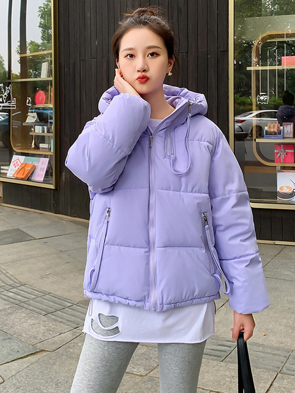 Jachetă de iarnă coreeană 2023, pentru femei, căptușită din bumbac, paltoane scurte puffa pentru femei.