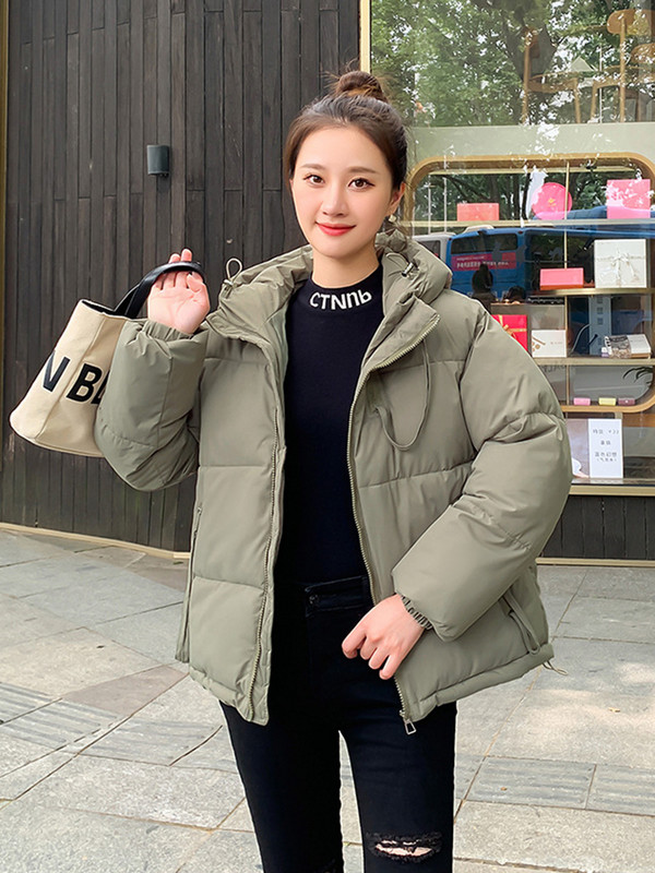 Jachetă de iarnă coreeană 2023, pentru femei, căptușită din bumbac, paltoane scurte puffa pentru femei.