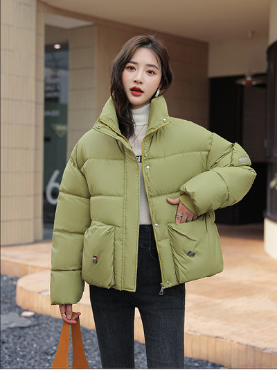 Iarna 2023 cu guler stand pentru femei Parka pentru femeie jachetă pufă din bumbac pardesiu căptușit haine coreene îmbrăcăminte exterioară groasă cu mânecă lungă