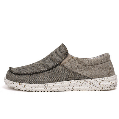 Marka Muške ležerne cipele Modne platnene cipele od trapera Prozračne muške ravne cipele za hodanje na otvorenom Velike veličine Lagane muške cipele Mokasine