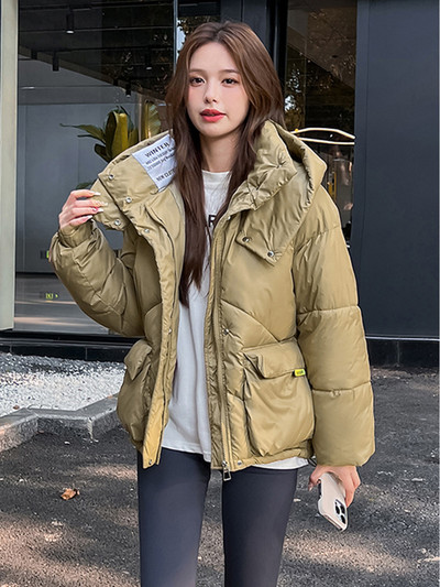 Zimske ženske donje jakne 2023. Ultra lagani topli ležerni kaput Ženska pufer jakna Pamučno podstavljena parka s kapuljačom Kaput otporan na vjetar