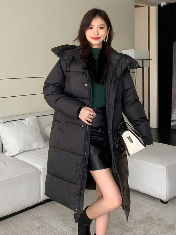2023. Zimska ženska jakna Duga parka Ženska debela topla jakna s kapuljačom Ženska pufer jakna Ženstvena parka Ženski topli zimski kaputi