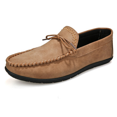 STRONGSHEN Pantofi casual din piele pentru bărbați, de marcă de lux, pantofi moale pentru bărbați, mocasini italieni, pantofi de șofer, respirabil, de dimensiuni mari