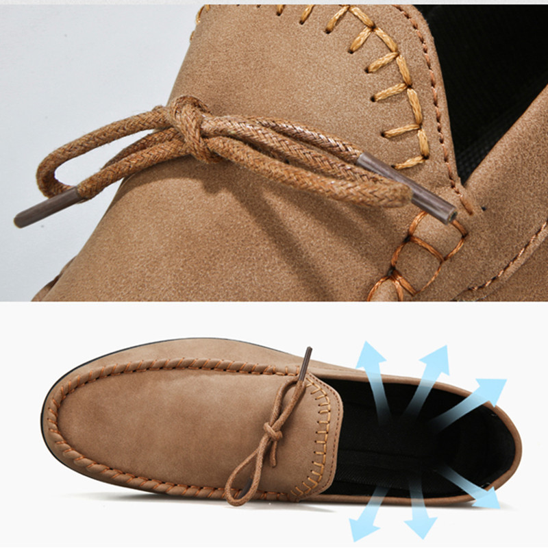 STRONGSHEN Pantofi casual din piele pentru bărbați, de marcă de lux, pantofi moale pentru bărbați, mocasini italieni, pantofi de șofer, respirabil, de dimensiuni mari