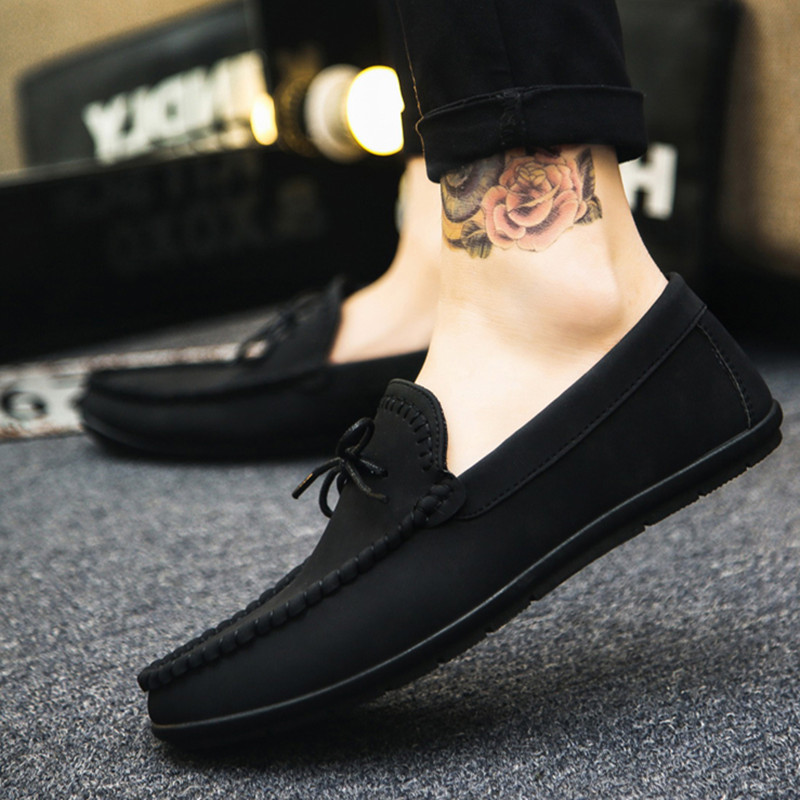 STRONGSHEN Pantofi casual din piele pentru bărbați, de marcă de lux, pantofi moale pentru bărbați, mocasini italieni, pantofi de șofer, respirabil, de dimensiuni mari