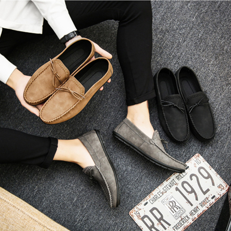 STRONGSHEN Pantofi casual din piele pentru bărbați, de marcă de lux, pantofi moale pentru bărbați, mocasini italieni, pantofi de șofer, respirabil, de dimensiuni mari