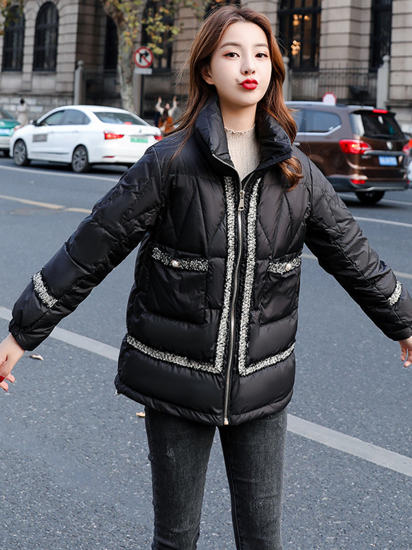 Mood Väikese lõhnaga talve sulejoped Soe Parka Korea Elegant Vintage Puffe jope Naistele Tuulekindlad ülerõivad