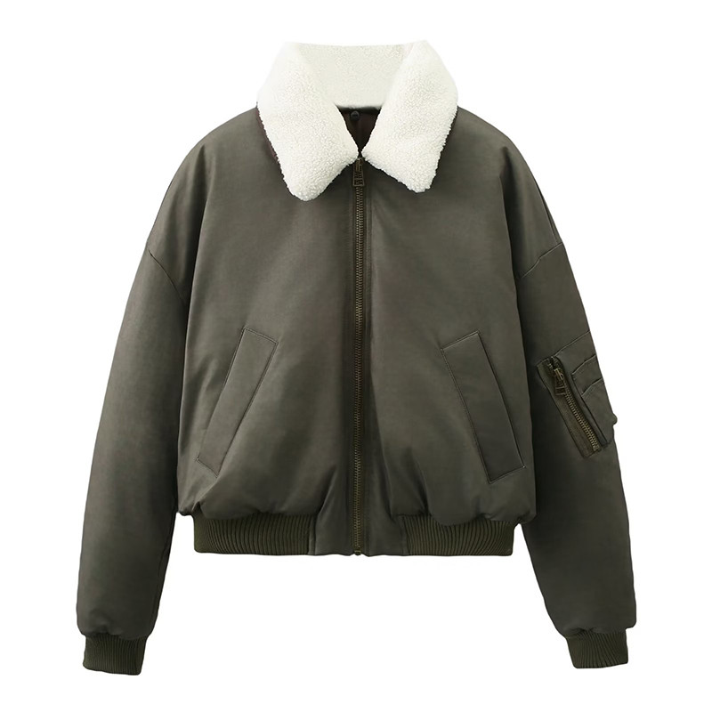 Jachetă Bomber de modă pentru femei 2023, îmbrăcăminte de stradă, cu fermoar lejer, jachetă scurtă, vintage, elegantă, pentru femei, paltoane Y2k