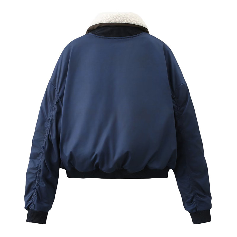 Jachetă Bomber de modă pentru femei 2023, îmbrăcăminte de stradă, cu fermoar lejer, jachetă scurtă, vintage, elegantă, pentru femei, paltoane Y2k