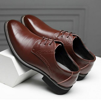 Ανδρικά παπούτσια Oxfords Βρετανικά Μαύρα Μπλε Παπούτσια Χειροποίητα Άνετα Επίσημο Φόρεμα Ανδρικά Flats με κορδόνια Bullock Επαγγελματικά παπούτσια hjm7