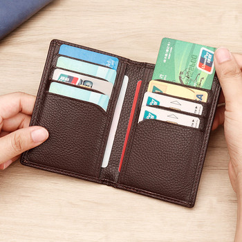 2022 Луксозен портфейл за малки карти с двойно сгъване на RFID за мъже Тънък масивен държач за идентификация на банкова карта Портмоне Мъжки държачи за кредитни карти