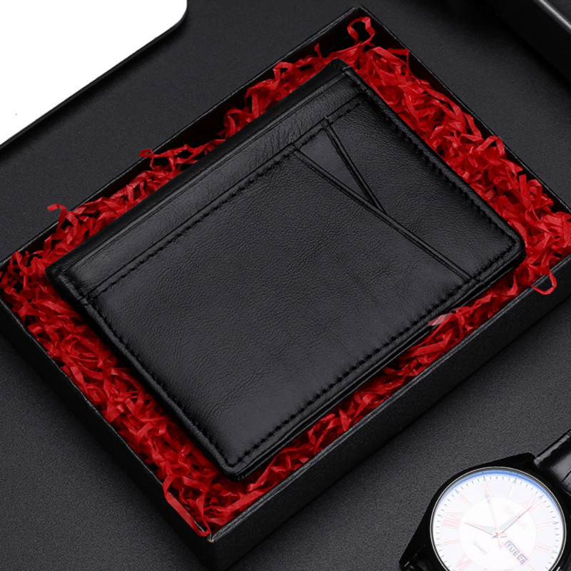 Suport pentru carduri minimalist subțire pentru bărbați Portofel pentru carduri din  linie subțire, mini mic, mic RFID, pentru pașaport, pentru bărbați