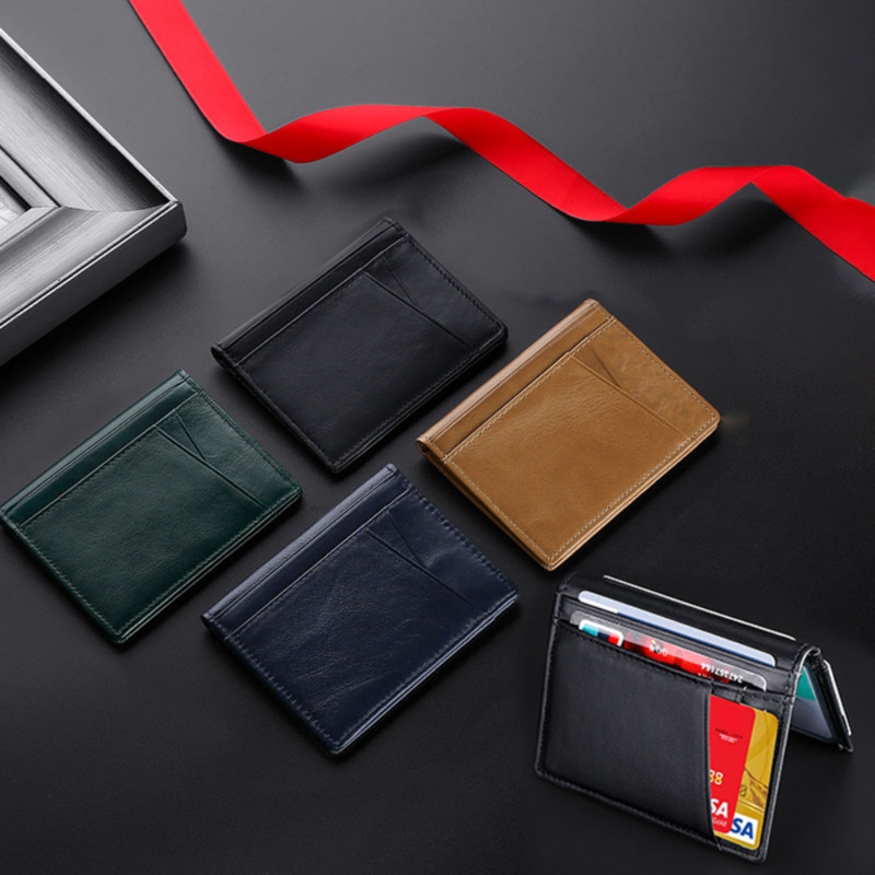 Suport pentru carduri minimalist subțire pentru bărbați Portofel pentru carduri din  linie subțire, mini mic, mic RFID, pentru pașaport, pentru bărbați