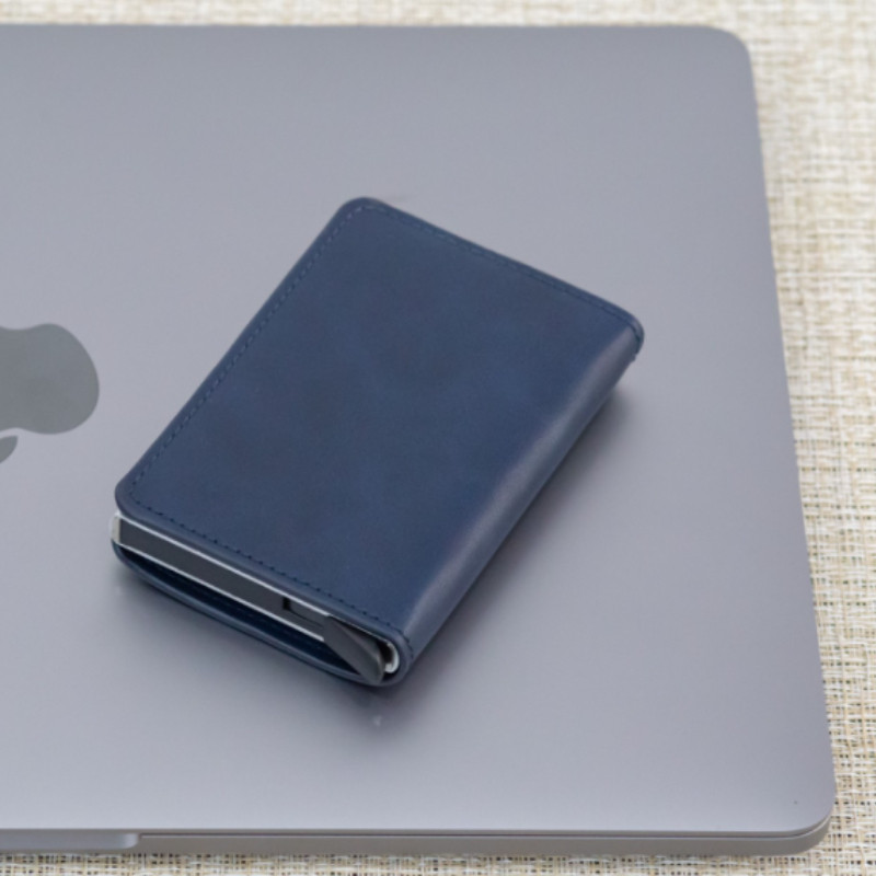 Novi Muški Ženski Pametni novčanik Držač kreditne bankovne kartice Modna torbica Aluminijska legura Business Casual Mini novčanik Marka PU torbica