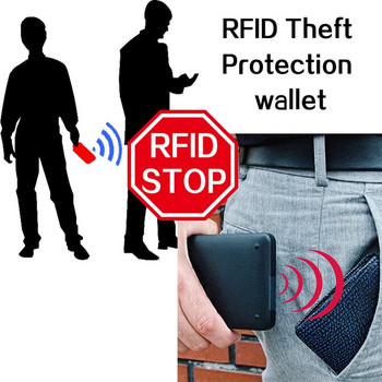 Vintage ανδρικό πορτοφόλι RFID Theft Protect Coin Τσάντα με φερμουάρ Πορτοφόλια για άνδρες με φερμουάρ Magic Wallet Κοντά ανδρικά πορτοφόλια πολυτελείας
