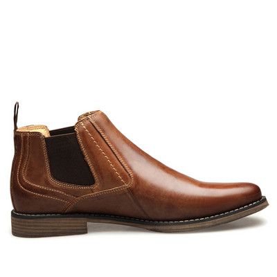 VRYHEID Cizme Chelsea pentru bărbați din  pantofi de rochie casual, confortabili, la modă, maro, cizme Chukka, mărime Plus 42-50