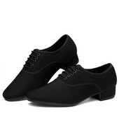 XIHAHA Pantofi de dans latino pentru sala de bal Pantofi de jazz pentru bărbați Pantofi pentru bărbați cu toc mic Pantofi de dans profesional sau de antrenament Pânză Oxford