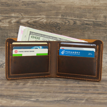 Винтидж държач за карти Мъжки държач за кредитна карта Малък портфейл Чанта за пари Калъф за лична карта Мини портмоне за мъж